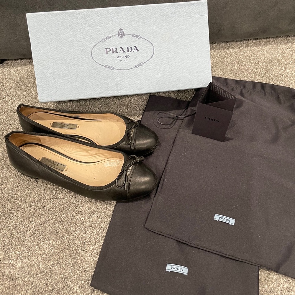 PRADA women’s black flats size 7